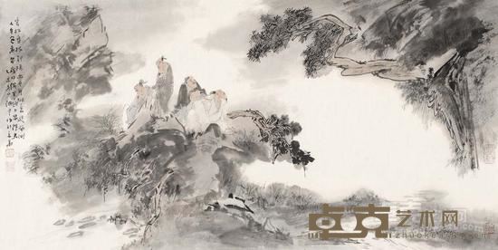 岩松斜阳 68*136CM，2015