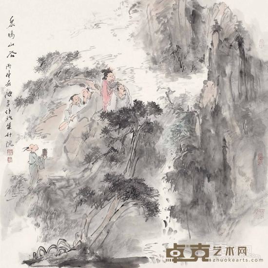 泉鸣山谷 68cm*68cm
