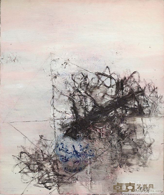 周春芽 瓶中梅 72×61cm  布面油画 1993