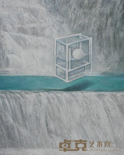 贺勋《瀑布和我的理想》布面油画 2014 80x100cm