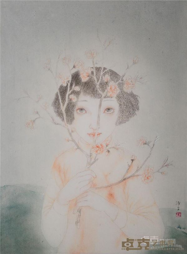《春天里之一》 陈子 46x68cm 2013年