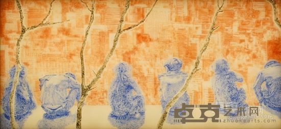 烈日 Burning Sun 100x210cm 油彩、绢 2014年