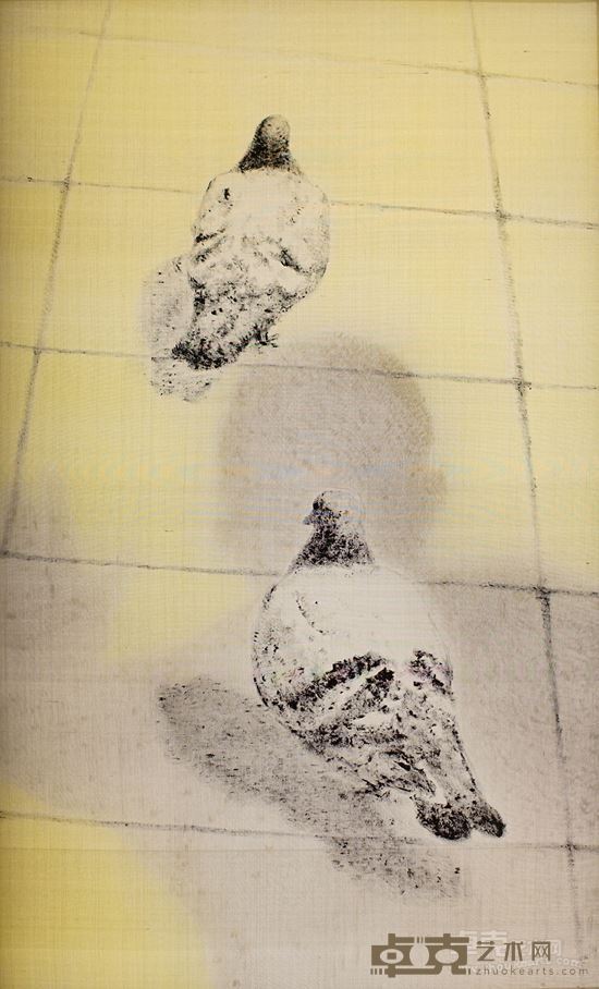 跟着 Following 95x60cm 油彩、绢 2016年