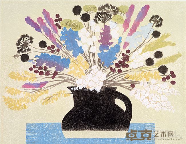一瓶干花-2001年-56×70cm