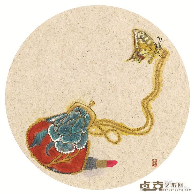 舞系列之一  26×26cm  纸本水墨  2016  李颖琦