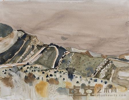 段正渠 佳县 纸本水彩 32x41cm 2012