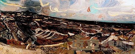段正渠 麻黄梁 布面油画 80x200cm 2012
