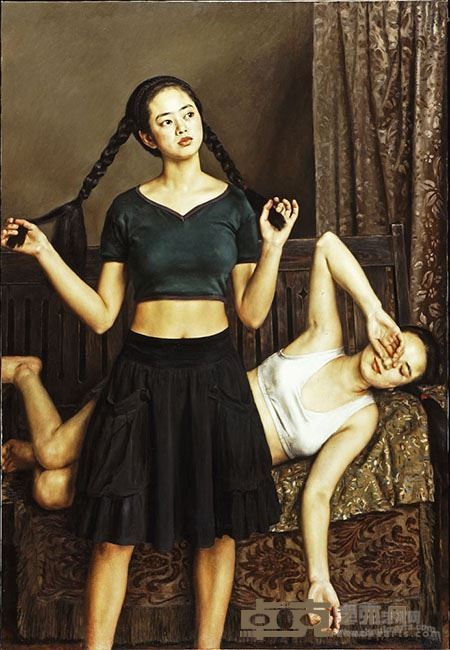 杨飞云 无忧虑的年龄 162X113cm 布面油画 1998