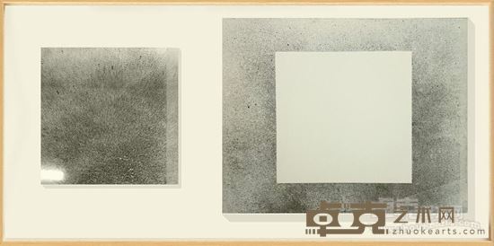 殷亮 以人为镜 120cm x 60 cm 画布 镜子 墨汁 水 2016