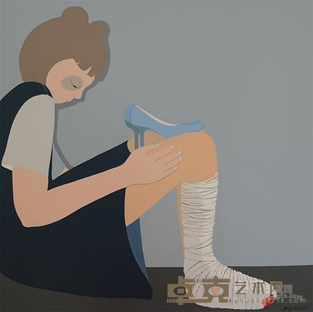 水晶鞋.70x70 布面丙烯 2015