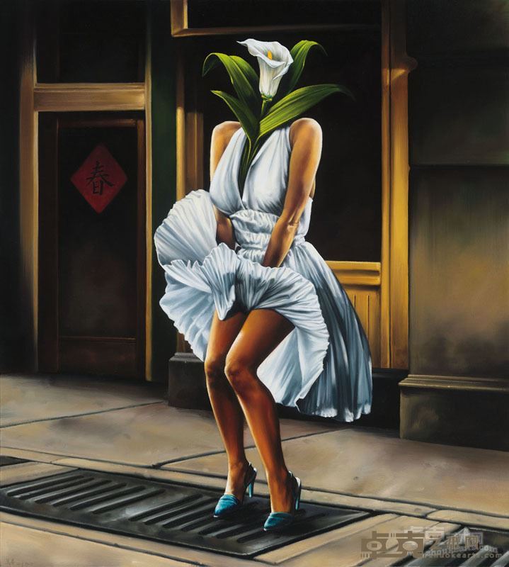 马蹄莲.梦露 2013.10.11布面油画 100x90cm