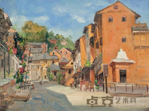 班迪普尔小镇 60×80 布面油彩 2015