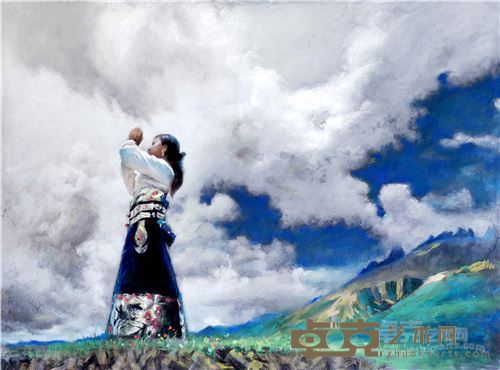 姚殿科 《少女的祈祷》 118×89cm （粉画）