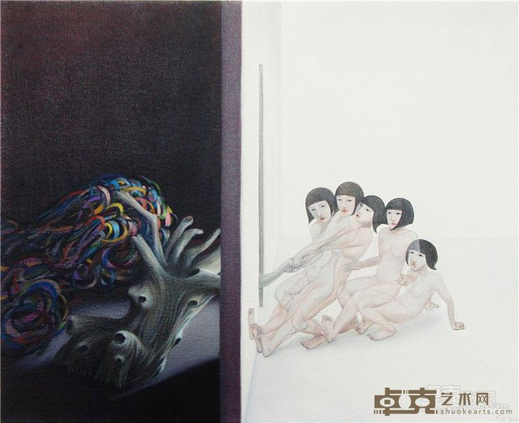 影与带—到白屋中来NO.2  80×65cm