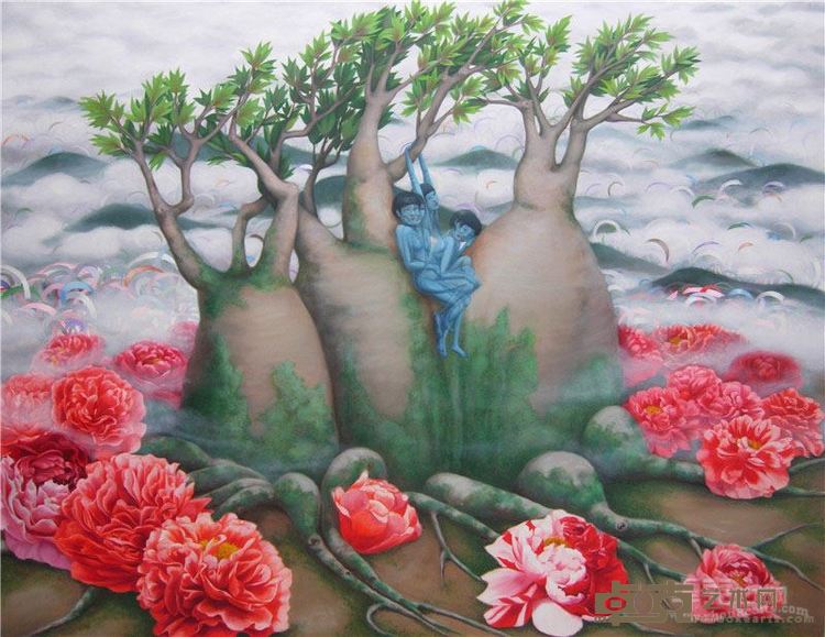 影与带—界 180×140cm 布面油画 2013年
