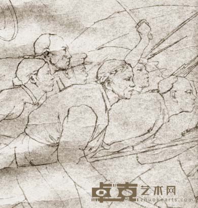 人民英雄纪念碑浮雕“武昌起义”图稿局部1
