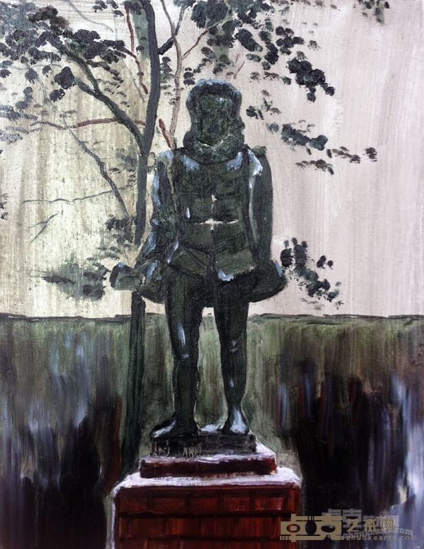 席华《文学家》布面油画 40厘米30厘米 2015年
