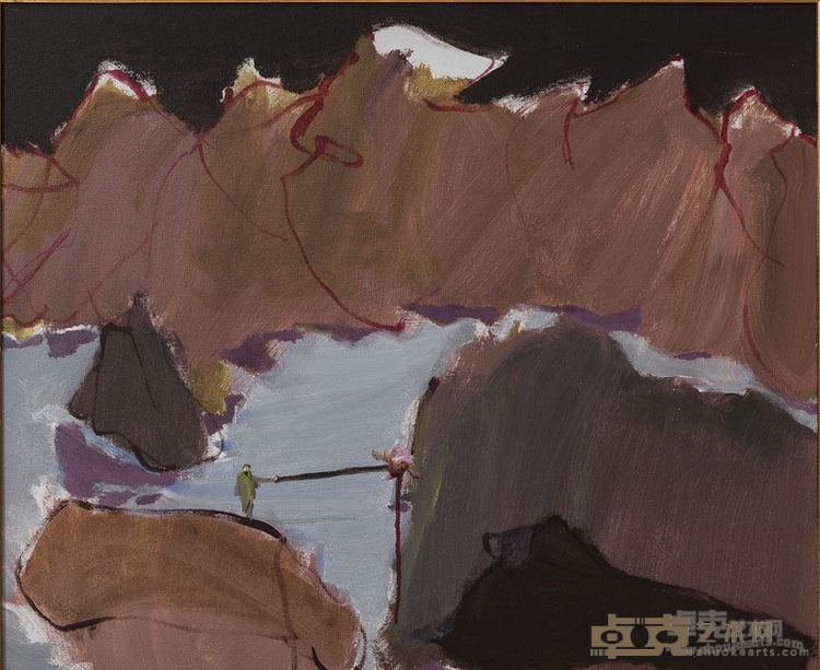 徐赫《烧山》 73x60cm 2015年 油彩丙烯