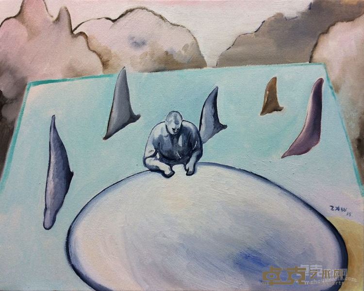 张小危《无题》50×40cm 布面油画 2015年