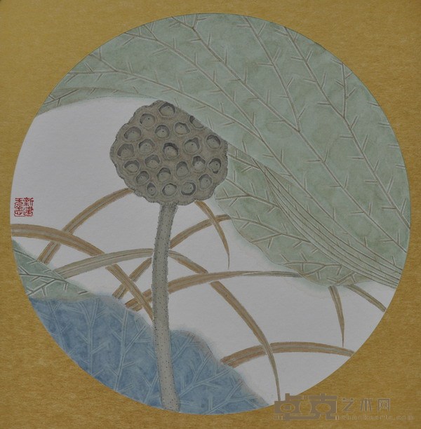 《清香为谁发》(日本镜片)33X33CM
