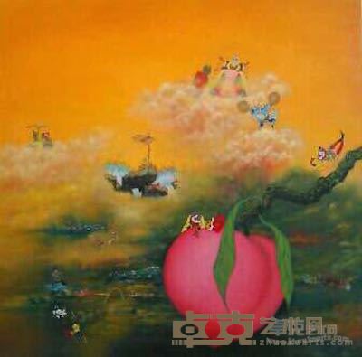 武海龙－真假美猴王150x150cm 布面油画
