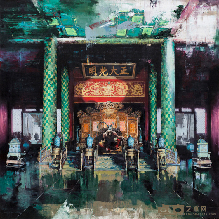 潘俊峰 水帘洞天 150X150CM 布面油画 2016