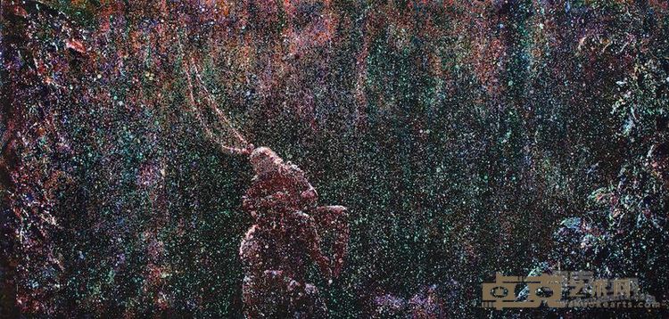 姜志平－水帘洞中的美猴王  布面丙烯油彩  70X145cm  2016年