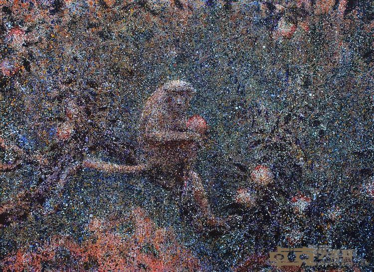 姜志平－金猴献瑞  布面丙烯油彩  80X110cm  2016年