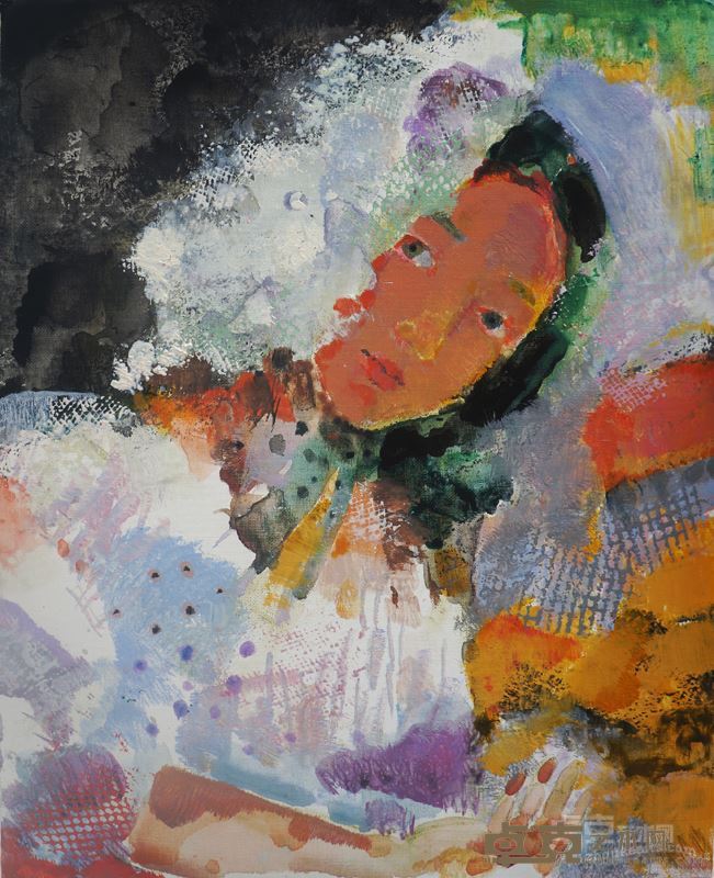 倪蓓蓓  邂逅  40×50cm  布面丙烯  2015