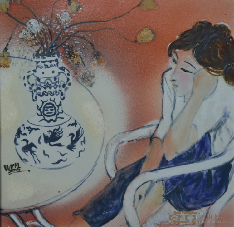 窑变之魅  美人。青花系列 2