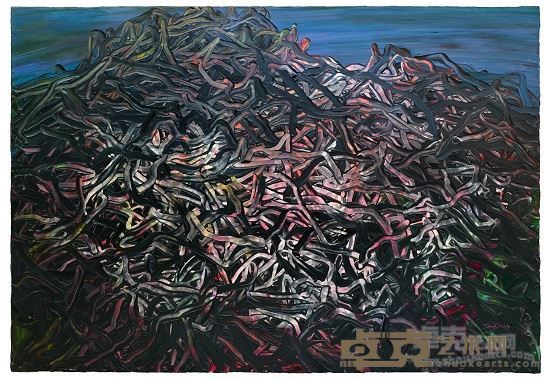 唐华伟-呼吸-布上油彩-180cm×260cm-2014