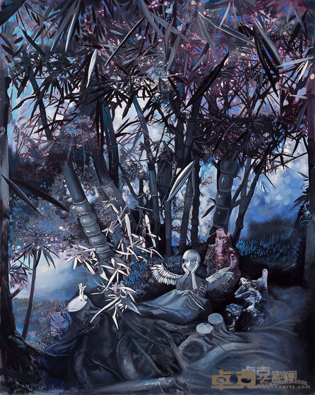 熊宇《竹林 NO.2》120×150cm 布上油画 2015年
