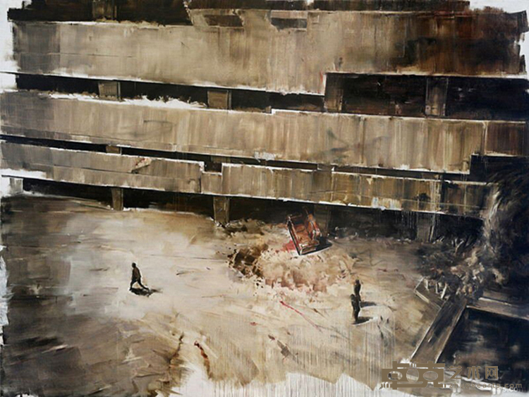 孙宏伟 地气  布面油画 300x400cm 2012