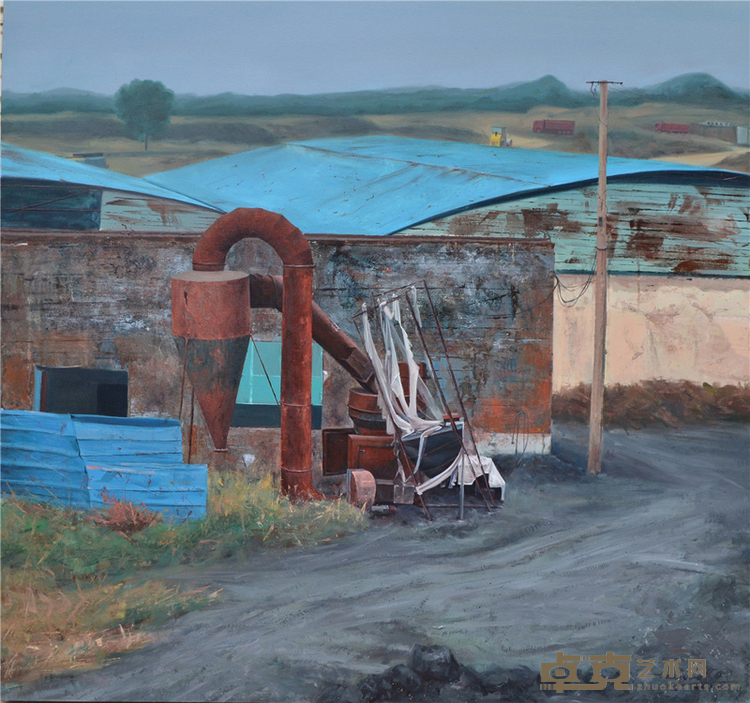 郊外工厂 160×150cm   2014年
