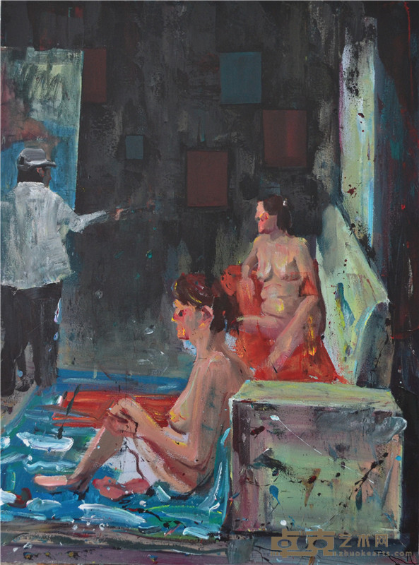 两个女人  100×70cm   2015年
