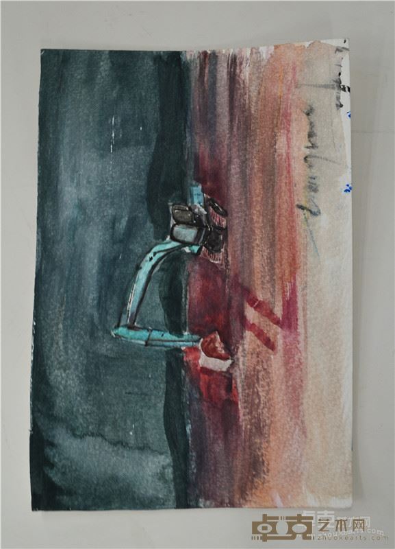 挖掘机  23×16cm    2016