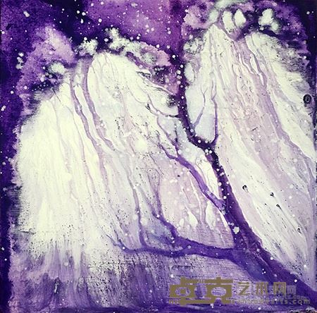 郑钰 生命之树系列57 40×40 布面油画 2016