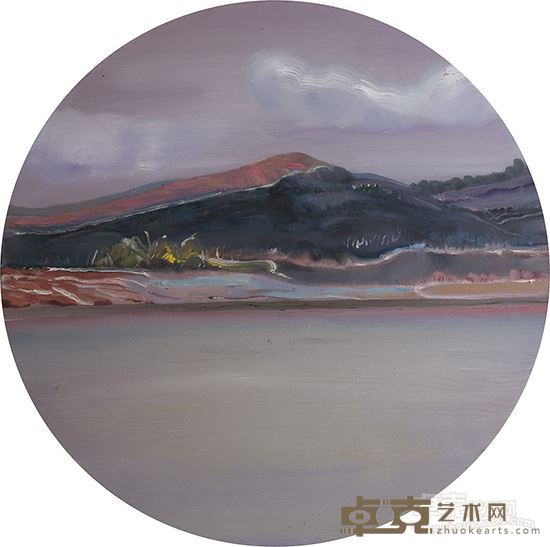 刘艳华 湖光—3 布面油画 2016年 50cmX50cm