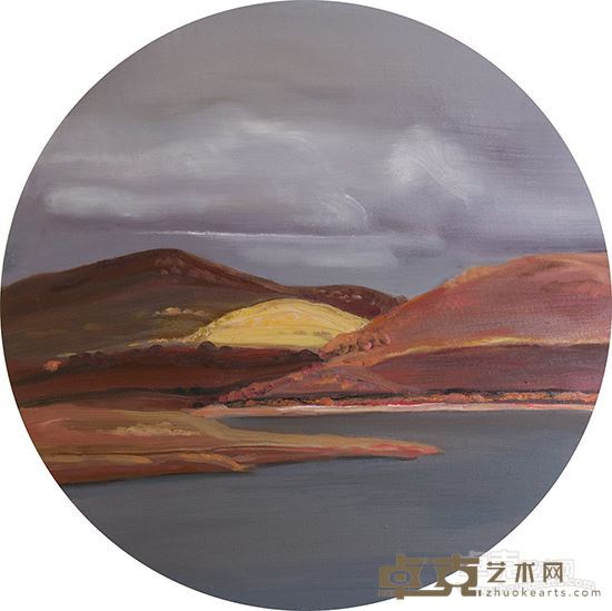 刘艳华 湖光—2 布面油画 2016年 50cmX50cm