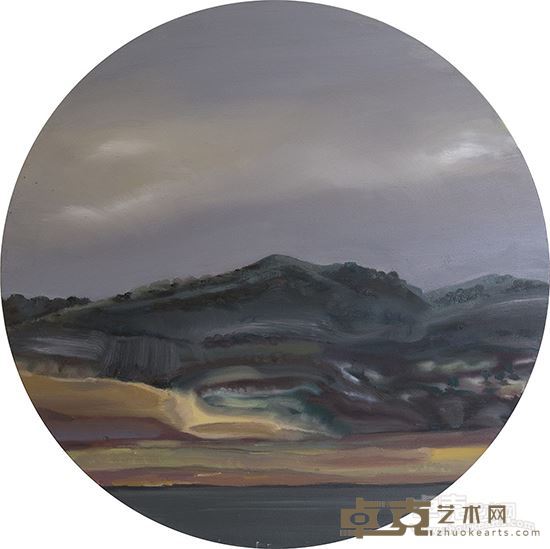 刘艳华 湖光—1 布面油画 2016年 50cmX50cm