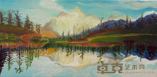 纪美艳 《远望》30x60cm 2015年