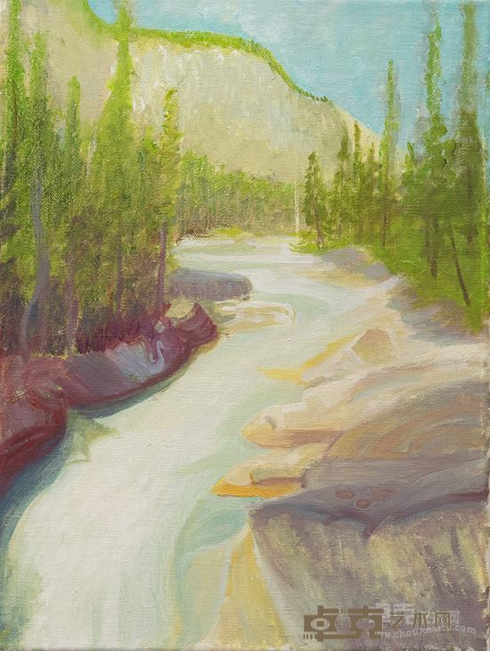 纪美艳 《山谷》30x50cm 2015年