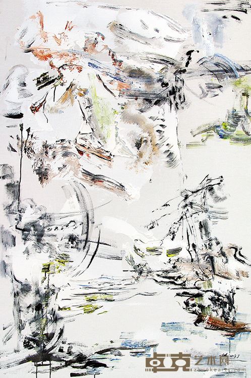 李晓晖 左山右水·2014.01 100x150cm