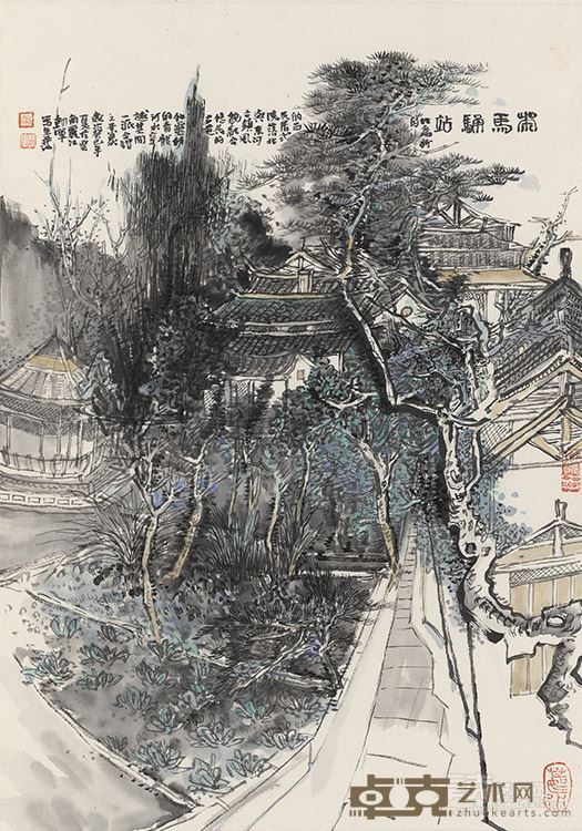 常朝晖 兵马俑站 35*68cm 纸本 2014年