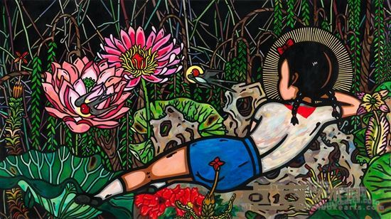 卜桦 《最好的早已到来》 2016 布面丙烯 140×250cm