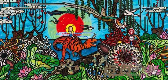 卜桦 《立春》 2016 布面丙烯 120×250cm