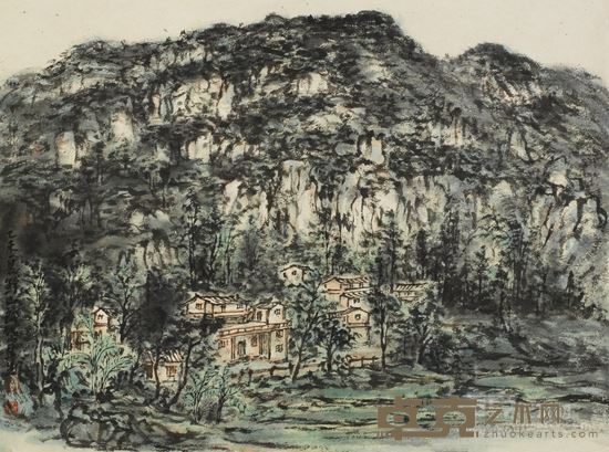 岳黔山写生作品 65x48cm