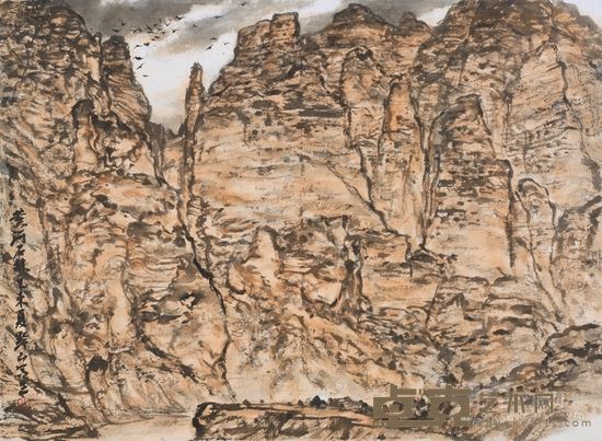 岳黔山写生作品 56x48cm