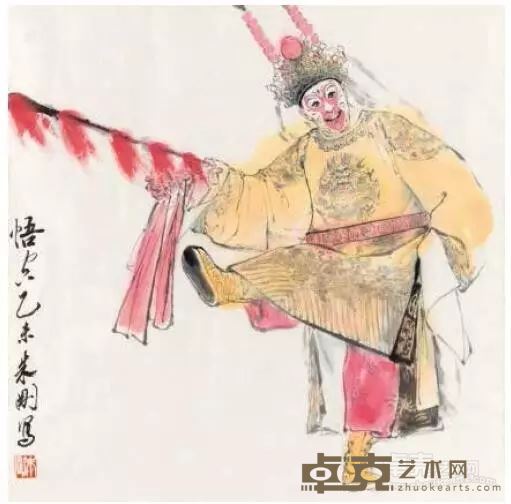 《悟空》 朱刚 水墨 46cm×46cm