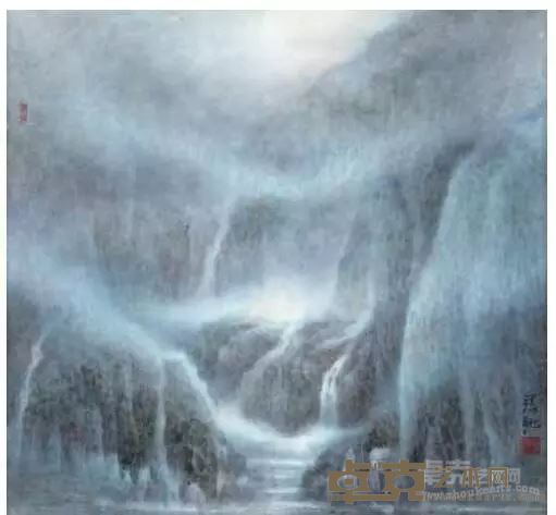 《薄雾》 张弛 水墨 48cm×44cm